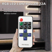 Pengontrol LED RGB 1 Saluran DC 5V-24V 6A dengan Fungsi Dimmer Timer Kontrol Jarak Jauh Nirkabel RF 17-Tombol