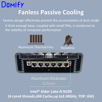 Mini PC LS01 2.5G 6 LAN Pfsense Quad Core N100 sans ventilateur en alliage d'aluminium, pare-feu, routeur, serveur d'entreprise domestique DDR5