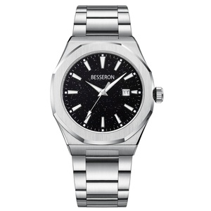 Reloj Analógico de Negocios de Acero Inoxidable Sólido, Personalizable, con Movimiento de Cuarzo Miyota, Resistente al Agua 5BAR, Correa de Cuero, 41MM - Product Image 3