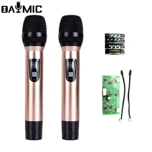 Microphone portable M2 One Drag Two U-Segment Wireless Mic 2 Channel U-Section Hand Pull Box Microphone 600-690MHZ Fréquence