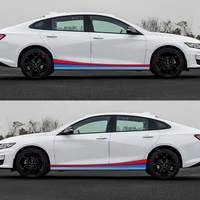 2 pièces autocollants de carrosserie rayés trois couleurs longues rayures en vinyle décalcomanies décoratives pour voitures BMW X2 X3 X4 X5 X6 M2 M3 M4 M5