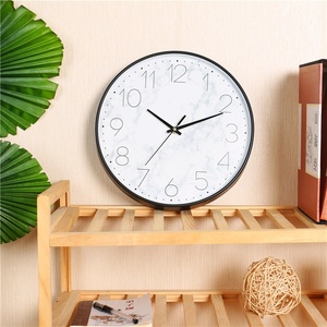 Stock d'usine 3D échelle <span class=keywords><strong>numérique</strong></span> horloge murale mode créative Simple <span class=keywords><strong>cadran</strong></span> en marbre pour salon Quartz plastique aiguille nature morte - Product Image 6