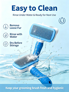Non Slip <b>Pet</b> Hair Remover Comb <b>Brush</b> Rounded Pin Grooming Comb Non Slip Lightweight Easy Clean Grooming Tool for Dogs Cats - Product Image 3