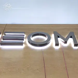 Custom Wall Letter LED Channel Logo 3D Acrylic Metal Sign Letters Illuminated Advertising Led SignBoard