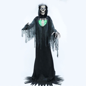 Nuevo Esqueleto Gigante <span class=keywords><strong>de</strong></span> Halloween 2025 con Ojos LCD para Exteriores, Calavera Aterradora, Animatrónico <span class=keywords><strong>de</strong></span> Halloween - Product Image 6