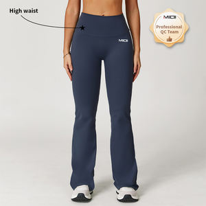 OEM Poliéster Spandex Tallas grandes Buttery Soft Scrunch Butt Cintura alta Gimnasio Fitness Workout Flare Yoga <span class=keywords><strong>Leggings</strong></span> para mujeres - Product Image 4