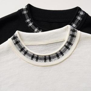 Pull en laine peignée à col rond pour <span class=keywords><strong>femme</strong></span>, décontracté, printemps-automne, personnalisé, 100 % laine peignée - Product Image 3