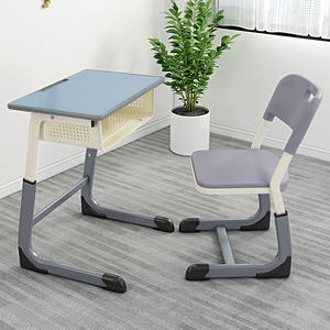 Escritorio individual de metal de elevación de diseño francés moderno para entrenamiento y tutoría primaria de escuela secundaria para entornos de aprendizaje - Product Image 2
