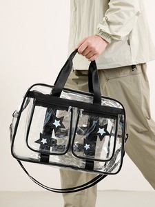 Sac de sport transparent en PVC grande capacité, portable, bandoulière, pour le fitness, imperméable - Product Image 4