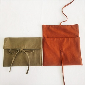 Chuanghua BSCI Factory Price Recyclable Linen Dust <b>Gift</b> Bag Cosmetic Packaging Personalised <b>Envelope</b> Flap Linen Pouch - Product Image 2