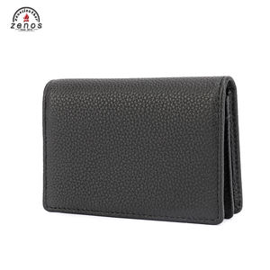 Portefeuille en cuir véritable noir, portefeuille en cuir simple, grande capacité, portefeuille à double pliage avec emplacements pour cartes pour hommes, porte-cartes pour hommes - Product Image 2