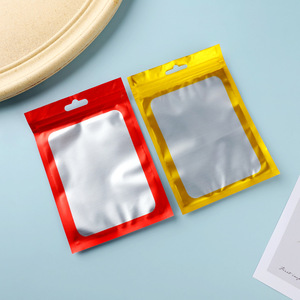 Nhiều Màu Một Mặt Rõ Ràng Nhôm Foil Bao Bì Mylar Resealable ZipLock Túi Phẳng Cho Sản Phẩm Làm Đẹp - Product Image 3