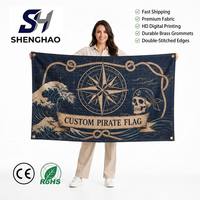 Drapeaux avec logo, impression personnalisée, drapeau pirate 3x5, bannières publicitaires, impression de logo gratuite. Drapeaux d'extérieur en matériau 100% polyester