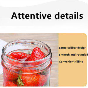 Lớn tầm cỡ Chai Thủy Tinh 100ml 250ml 500ml dưa Jar lưu trữ mứt Jar có nắp đậy - Product Image 5