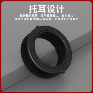 Plastic Drain Outlet Sealing <b>Ring</b> Clip <b>Plate</b> Vent Hole Cover Rubber Connector 83mm Circle Compression Easy Installation - Product Image 4