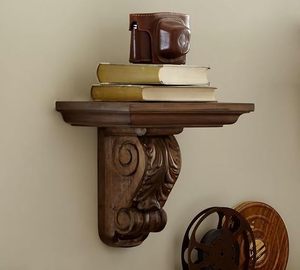 Wooden <b>Floating</b> <b>Wall</b> <b>Shelf</b> Decorative Carved <b>Wall</b> Mounted Display <b>Shelf</b> for Living Room Bedroom Entryway Bathroom Farmhouse Home - Product Image 4