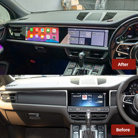 Lecteur DVD de voiture double écran tactile 12,3 pouces, autoradio Android, navigation GPS, CarPlay pour Porsche Macan RHD 2018-2024