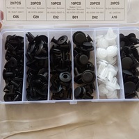 HE26 Boîte de 100 attaches en plastique, vis d'expansion, kit de clips de fixation pour voiture