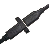 USB Typ-C Buchse für Panelmontage auf Typ-C Stecker USB 2.0 USB-C Verlängerungskabel mit Schraube