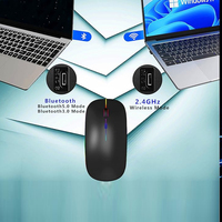 Ratón Inalámbrico de Fábrica, 2.4G Bluetooth, Recargable, Silencioso, Compacto, Óptico, 1000/1600 DPI, Receptor USB para Portátil