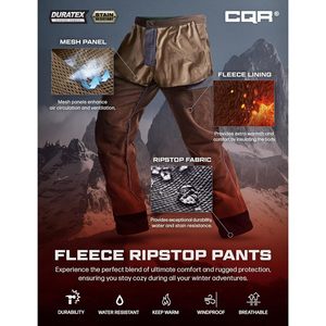 Custom Men's Winter Tactical Cargo Pants Thermal Fleece Lined Outdoor Snow <b>Ski</b> Hiking Work - Product Image 6