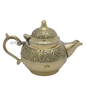 Handcrafted Brass Turkish Arabic Coffee & <b>Tea</b> Pot <b>Set</b> - Product Image 5