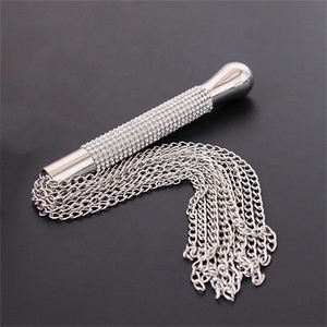 Adult Fetish SM Sex Toy BDSM <span class=keywords><strong>Metal</strong></span> Whip and Flogger Paddles pour couples - Product Image 5