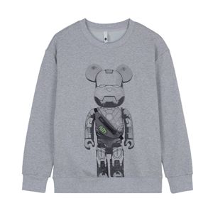 Commercio all'ingrosso di lusso con tasca Zip felpa da <span class=keywords><strong>uomo</strong></span> di marca Bear stampa digitale girocollo Pullover a maniche lunghe 100% cotone per l'autunno - Product Image 4
