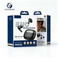 Écouteurs sans fil TWS noirs, appels HD ENC, haut-parleur 13 mm, résistants à la transpiration, étanches, intra-auriculaires, portables