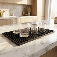 Tapis de bar universel en PVC écologique, design moderne, option de logo personnalisé, certifié sans phtalates, certifié CE/EU pour le plateau de récupération des gouttes de bar