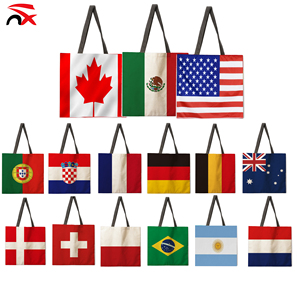 2026 Popular Sport Event Soccer Match Fans Cheer 35*40cm Brazilian Flag Design Print Shopping Tote Bag for Promotion