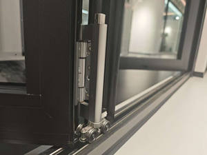 Puertas plegables de vidrio templado con aislamiento térmico de estilo nórdico insonorizado, puertas plegables de acordeón para Patio para balcón - Product Image 5