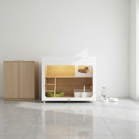 Villa de luxe moderne pour chat, enclos extérieur spacieux, cage durable pour chat, mobilier pour animaux de compagnie pour animaleries et hôtels