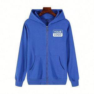 เสื้อฮู้ดดี้ผู้ชายแบบซิปเต็มตัว พิมพ์โลโก้ตามสั่ง ขายส่ง ODM/OEM สำหรับผู้ชายและผู้หญิง - Product Image 6