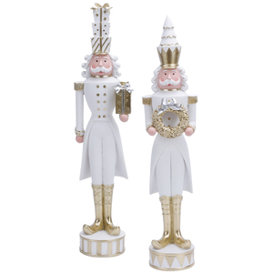 Redeco Nouveau Unique Blanc De Noël Noyer Soldat Ornements Résine De Noël <span class=keywords><strong>Casse</strong></span>-<span class=keywords><strong>Noisette</strong></span> Figurine Pour Cadeaux Décoration De <span class=keywords><strong>La</strong></span> Maison - Product Image 3