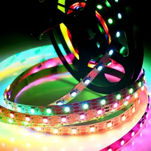 Tira de luces LED direccionable, RGB colorida, Flexible, Rgbic Digital, SMD5050, WS2812B, DC5V