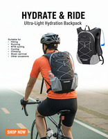 Sac à dos d'hydratation léger et imperméable 3L avec poche à eau isolée et sangle réglable pour le cyclisme et l'escalade – Vente directe usine