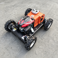 Mesin Pemotong Rumput Robot 4WD 550mm Bensin Zero Turn CE EPA dengan Remote, Rangka Kokoh, Bebas Repot untuk Operasi Pemotongan Rumput di Kebun Persemaian