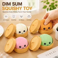 Squishies de Dumplings : Boîte Mystère Kawaii, Jouet Anti-Stress Varié, Mignon, Méga Squishy Souple Extensible à Presser