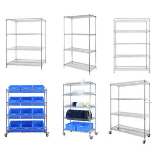 Scaffalature in filo cromato a 6 livelli, resistente e solido, a 4 livelli - Product Image 3