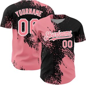 Camisetas de béisbol personalizadas, camisetas de béisbol de Hip Hop personalizadas con botones en rojo y azul marino, logotipo de número de nombre cosido para jóvenes unisex - Product Image 5