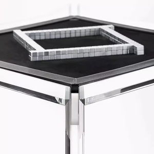 Mesa de Mahjong Cuadrada Transparente de Lujo para 4 Jugadores, 39 Pulgadas, Diseño Ecológico, Almacenamiento Moderno para Entretenimiento de Póker en la Sala de Estar - Product Image 5