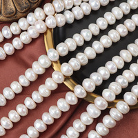 11-12mm naturel bouton perle d'eau douce bijoux perles en vrac pour bijoux à bricoler soi-même