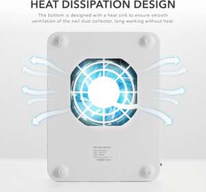 New Design <b>Nail</b> Dust Collector with Reusable Filters, Professional 48W <b>Nail</b> Vacuum Fan - Product Image 4