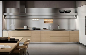 เคาน์เตอร์สแตนเลส 304 ทนทานต่อรอยขีดข่วน <span class=keywords><strong>เชื่อม</strong></span>ต่อเต็มแผ่นแบบไร้รอยต่อ พร้อมอ่างล้างจานในตัวสำหรับตู้ครัวแบบเกาะ - Product Image 6