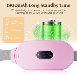 Cinturón de Masaje Menstrual con Calentamiento Rápido, Material ABS Cómodo, Pantalla Digital, Inalámbrico, Masajeador para Mujeres - Product Image 4
