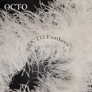 Boa de Plumas de Avestruz Natural Teñida de Color Blanco Natural de Alta Calidad y Económica, Personalizable, de 2 a 10 Capas - Product Image 4