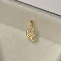 Pendentif minimaliste en argent recyclé 925 avec lettre B, cadeau unisexe
