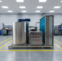 Machine à glace en flocons industrielle Haiyue de 0,3T, 0,5T, 1T, 2T, 3T avec certification CE pour la production commerciale de glace en flocons pour le poisson - Usine chinoise