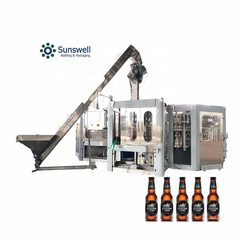 Automatic Complete Glass Beer Louis Vodka Bottle Making Glass Bottling Production Line Beer Bottling Line